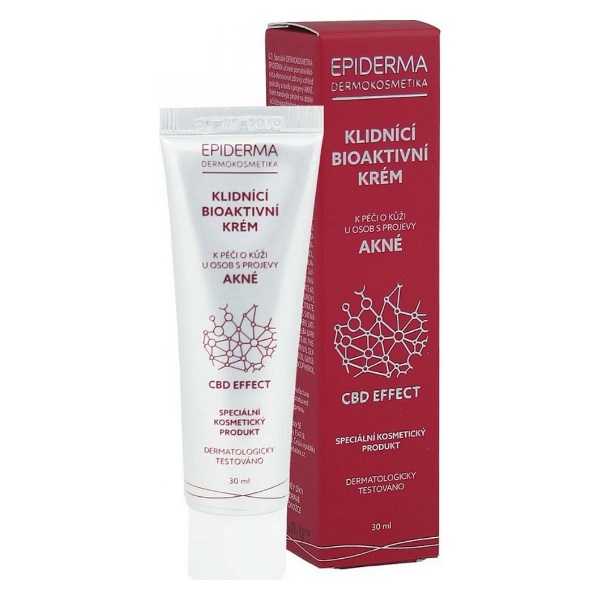 Epiderma bioaktivní CBD krém na akné recenze a test